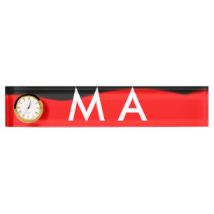 Simple monogram add your name letter man minimal t nameplate