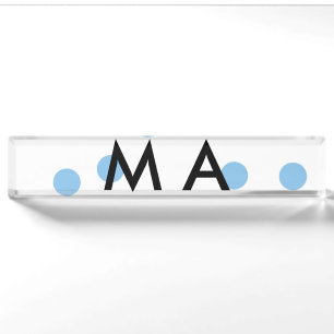 Simple monogram add your name letter man minimal t nameplate