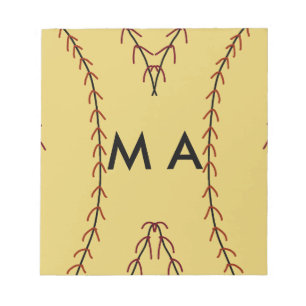 Simple monogram add your name letter man minimal t notepad