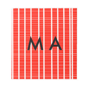 Simple monogram add your name letter man minimal t notepad