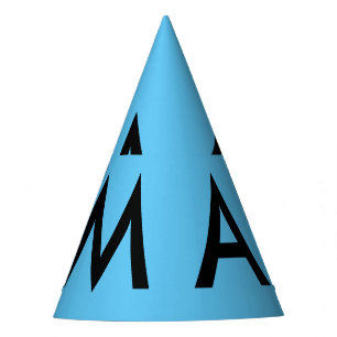 Simple monogram add your name letter man minimal t party hat