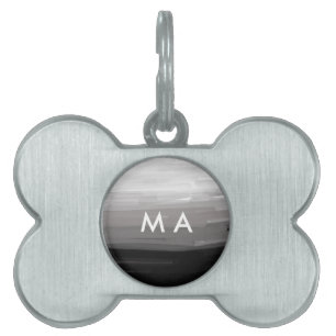 Simple monogram add your name letter man minimal t pet ID tag
