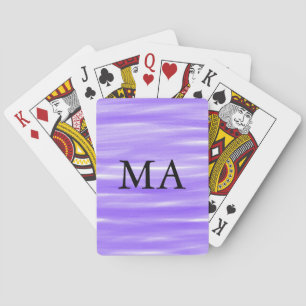 Simple monogram add your name letter man minimal t playing cards
