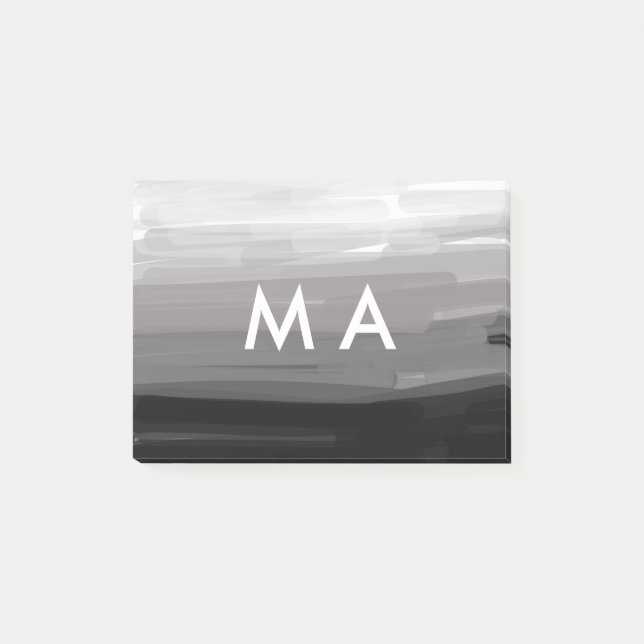 Simple monogram add your name letter man minimal t post-it notes (Front)