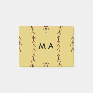 Simple monogram add your name letter man minimal t post-it notes