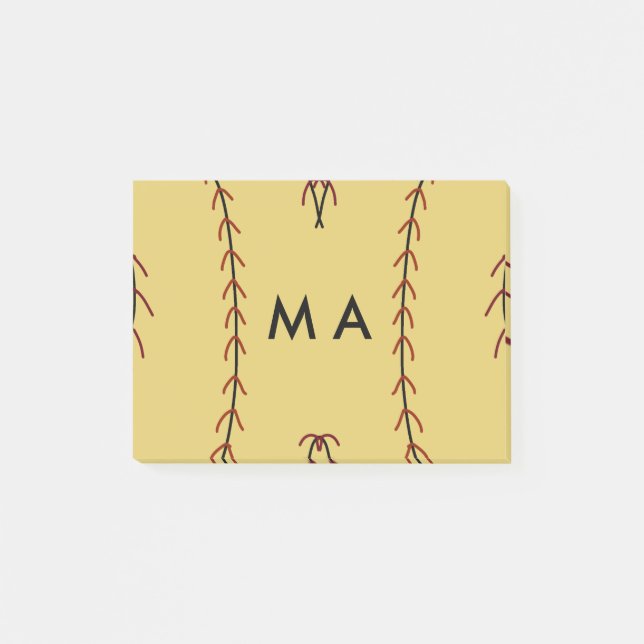 Simple monogram add your name letter man minimal t post-it notes (Front)