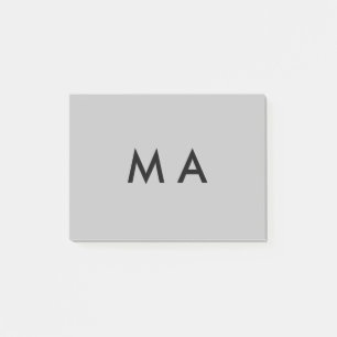 Simple monogram add your name letter man minimal t post-it notes