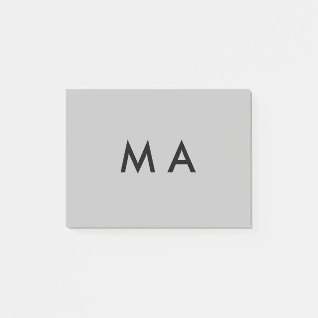 Simple monogram add your name letter man minimal t post-it notes (Front)