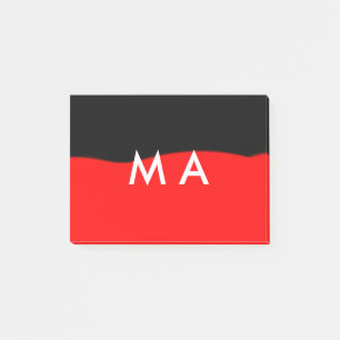 Simple monogram add your name letter man minimal t post-it notes