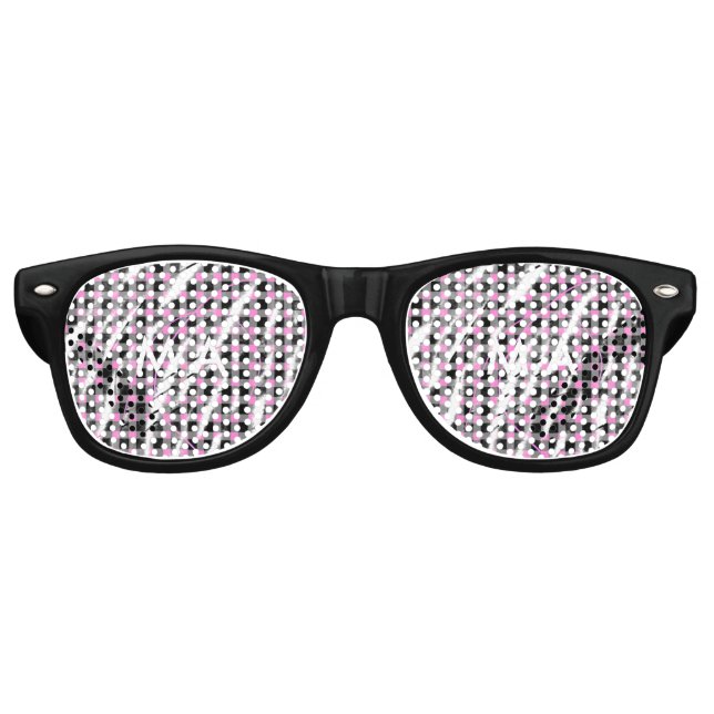 Simple monogram add your name letter man minimal t retro sunglasses (Front)