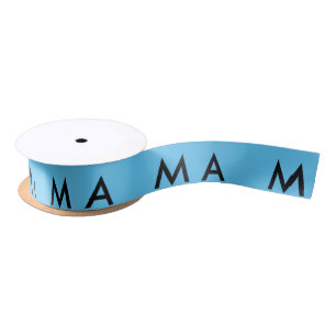 Simple monogram add your name letter man minimal t satin ribbon