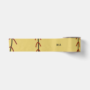 Simple monogram add your name letter man minimal t satin ribbon