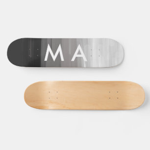 Simple monogram add your name letter man minimal t skateboard