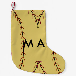 Simple monogram add your name letter man minimal t small christmas stocking