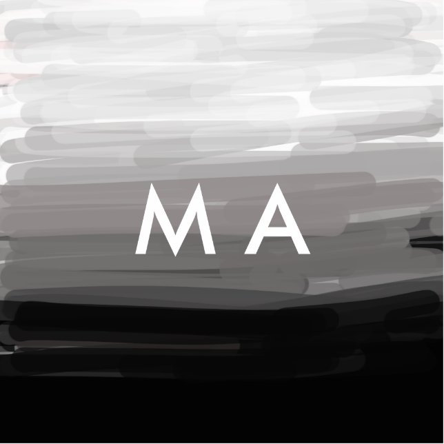 Simple monogram add your name letter man minimal t standing photo sculpture (Front)