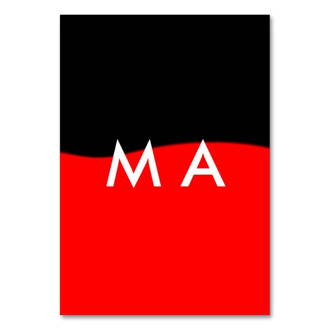 Simple monogram add your name letter man minimal t table number (Front)