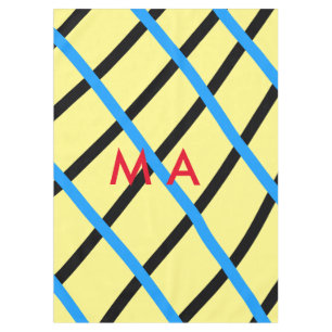 Simple monogram add your name letter man minimal t tablecloth