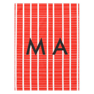 Simple monogram add your name letter man minimal t tablecloth