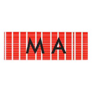 Simple monogram add your name letter man minimal t tag