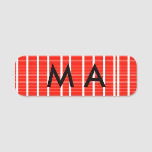 Simple monogram add your name letter man minimal t tag