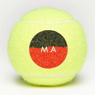 Simple monogram add your name letter man minimal t tennis balls
