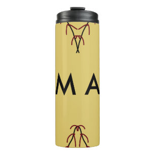 Simple monogram add your name letter man minimal t thermal tumbler