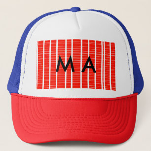 Simple monogram add your name letter man minimal t trucker hat