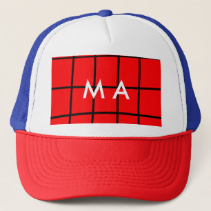 Simple monogram add your name letter man minimal t trucker hat