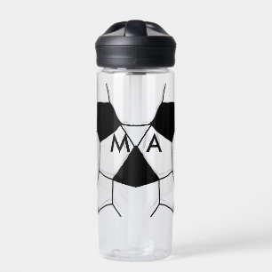 Simple monogram add your name letter man minimal t water bottle