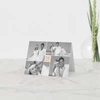 Simple Monogram Box 4 Multi Photo Modern Wedding