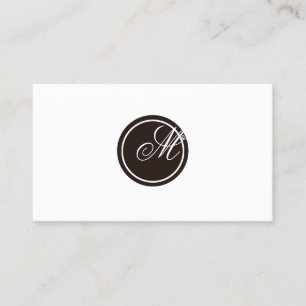 Simple Monogram Business Card