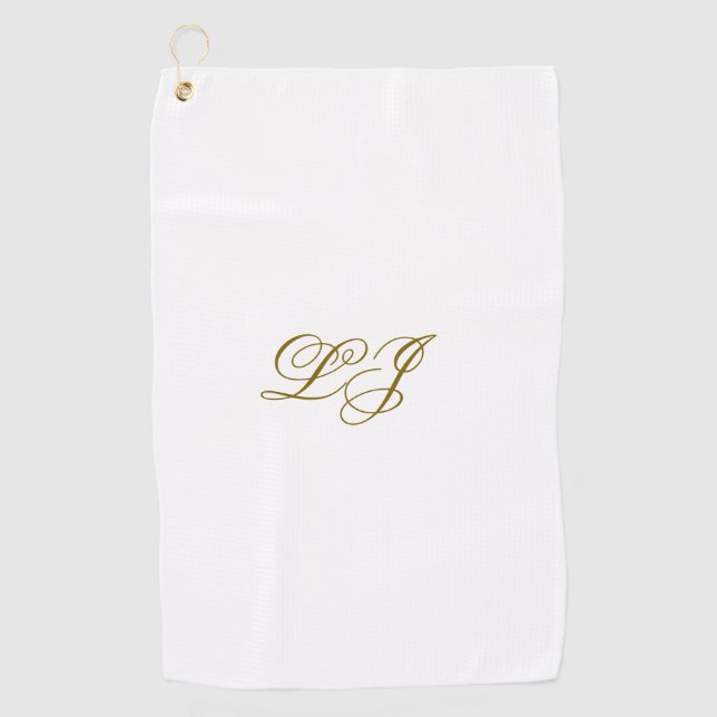 Simple Monogram Golf Towel (Front)