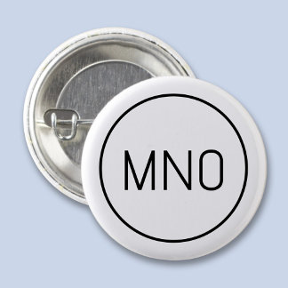 Simple Monogram Initial 3 Cm Round Badge