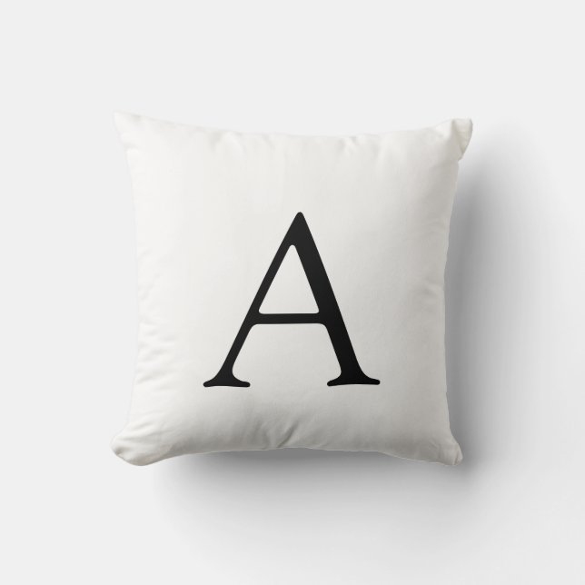 Simple Monogram  Initial  Cushion (Front)