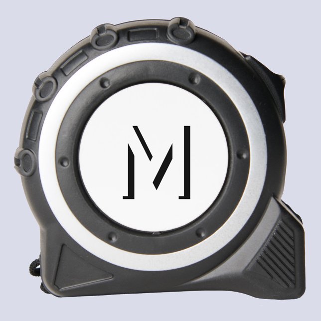 Simple Monogram Initial Drop Shadow Personalised 1 (Simple drop shadow personalized monogram initial tape measure)