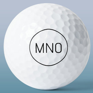 Simple Monogram Initial Golf Balls