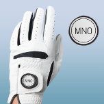 Simple Monogram Initial Golf Glove<br><div class="desc">Modern typography minimalist monogram initial design which can be changed to personalise. Simple circular border to frame the initials.</div>