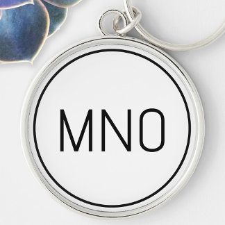Simple Monogram Initial Key Ring