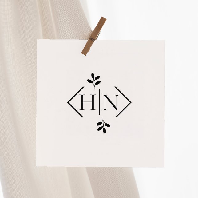 Simple Monogram Letters Rubber Stamp (Creator Uploaded)