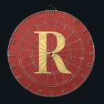 Simple Monogram Modern Dartboard<br><div class="desc">This is a simple, modern, personalised monogram design. This stylish design is in trending brown with stylish typography. It's perfect for a personalised gift or ideal as a new games room accessory for yourself. Simply add your initial letter by typing it into the personalise this text box. Check out the...</div>