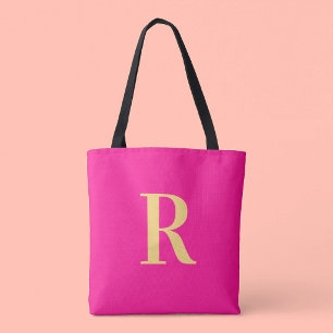 Simple Monogram Modern Tote Bag