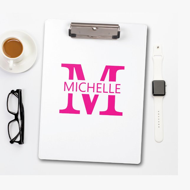 Simple Monogram Name with Initial Clipboard (Creator Uploaded)