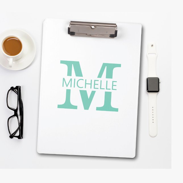Simple Monogram Name with Initial Clipboard (Creator Uploaded)