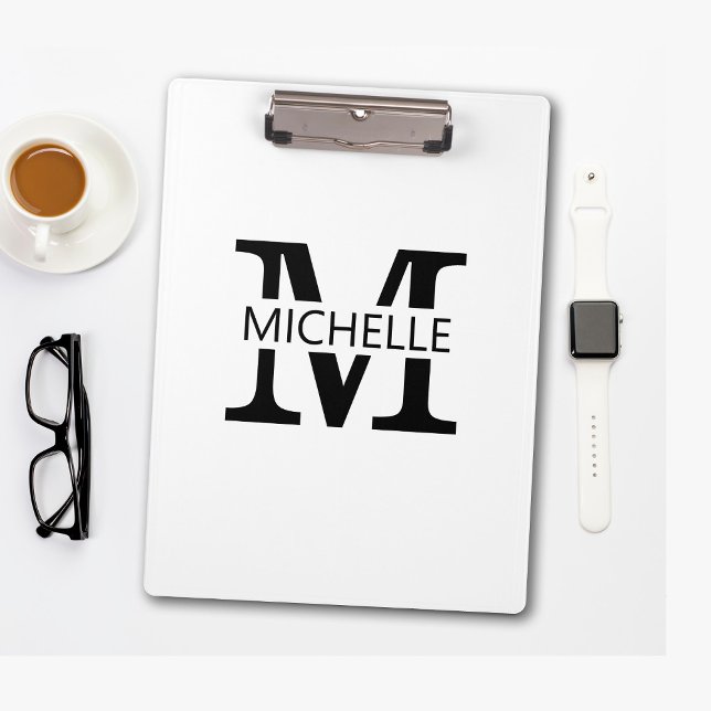 Simple Monogram Name with Initial Clipboard (Creator Uploaded)