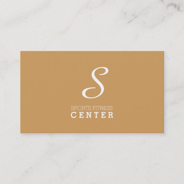Simple Monogram (peanut butter) Business Card (Front)