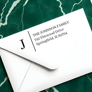 Simple Monogram Personalized Self-inking Stamp