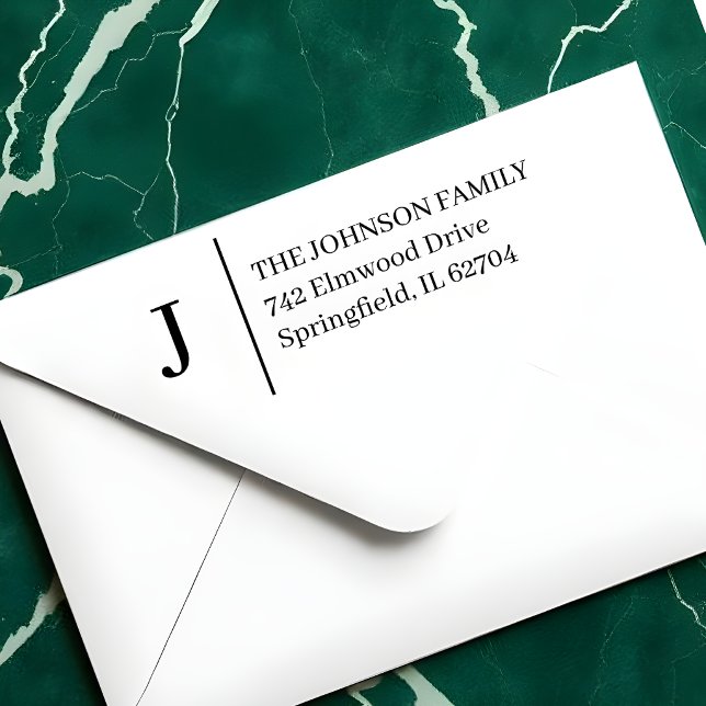 Simple Monogram Personalized Self-inking Stamp (Creator Uploaded)