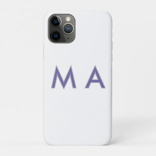 Simple monogram purple grey add your name modern p iPhone 11 pro case