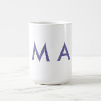 Simple monogram purple grey add your name modern p coffee mug