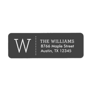 Simple Monogram Return Address Labels